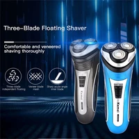 kemei 2801 electric shaver professional rechargeable mens razor three blade floating sharp shaver beard shaving machine