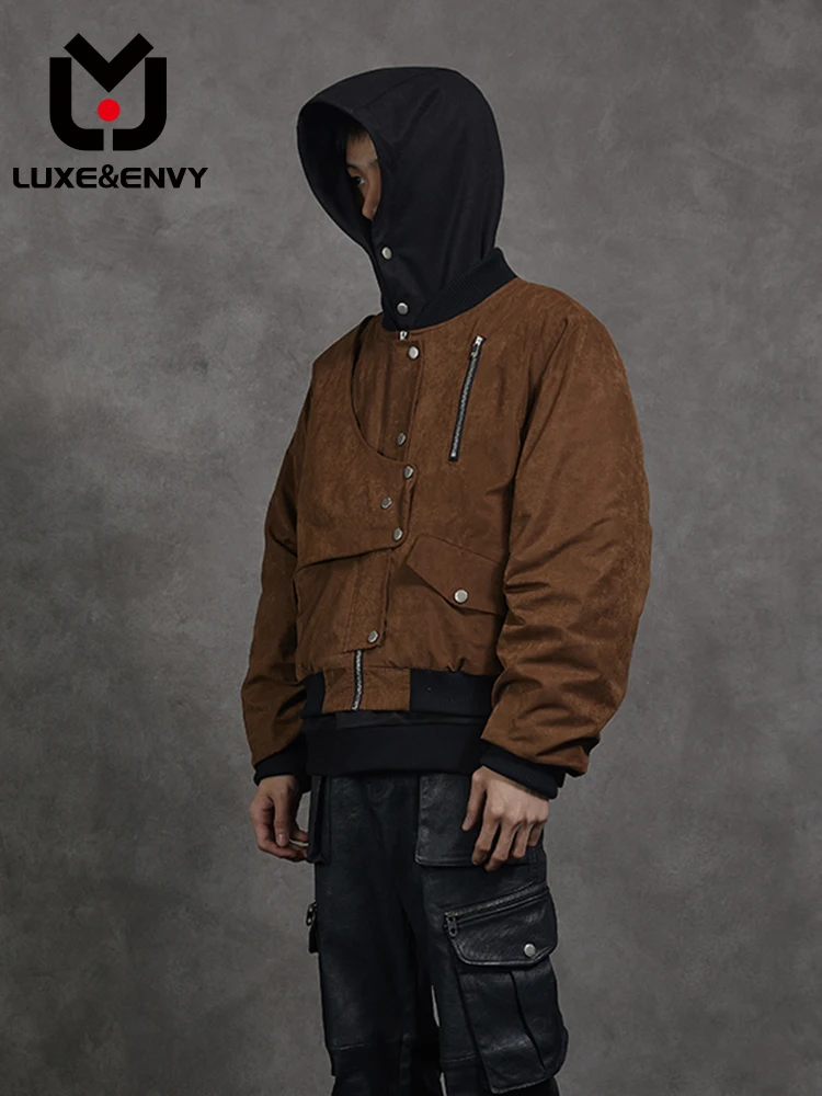 

Мужская хлопковая куртка люкс & ENVY, однотонная повседневная короткая куртка, Осень-зима 2023