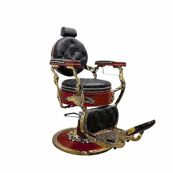 

Salon European-Style Retro Men's Hairdressing Chair Reclining Oil Head Chair Hair Salon Hair Cutting Chair High-End Barber Chair