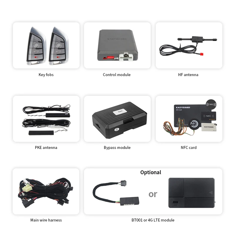 EASYGUARD может работать и играть дистанционное пусковое устройство подходит для BMW