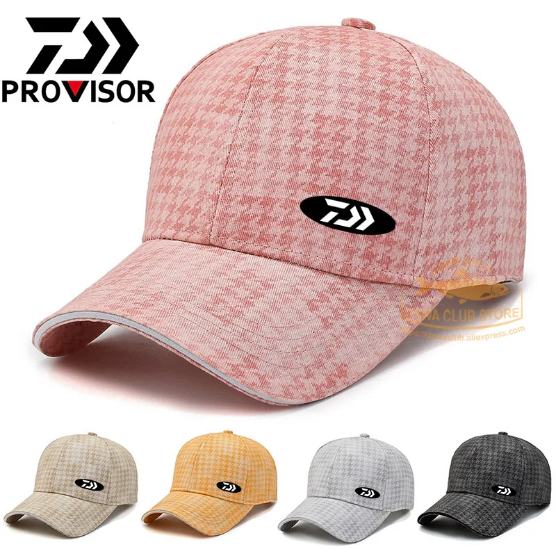 

DAWA fishing spring and autumn breathable sun hat men and women summer outdoor mountaineering baseball cap plaid curved brim hat