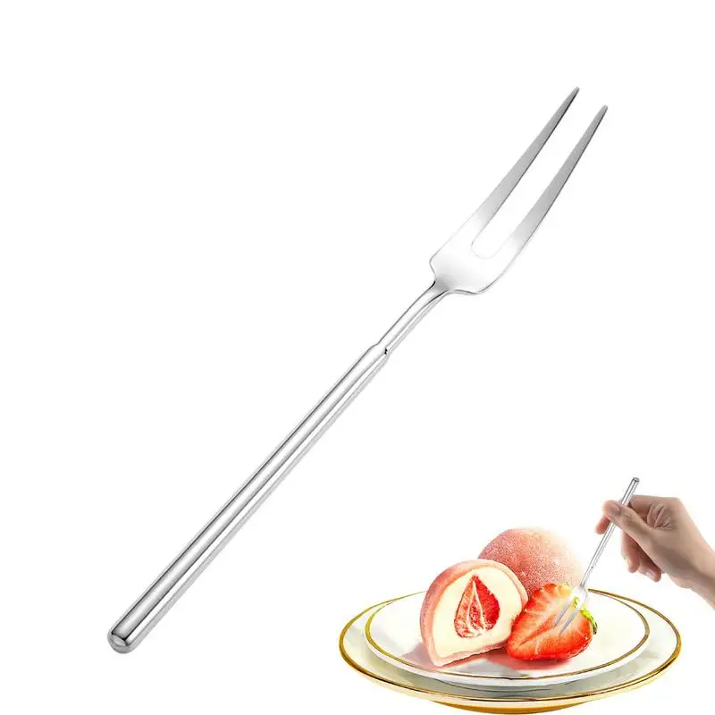 Mini 304 Stainless Steel Salad Forks Anti-rust Silver Anti-rust Light Weight Aerodynamic Design Dishwasher Safe