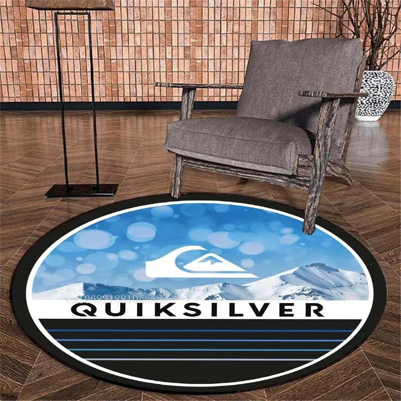 Круглый напольный коврик с принтом QUIKSILVER для доски серфинга ковер гостиной