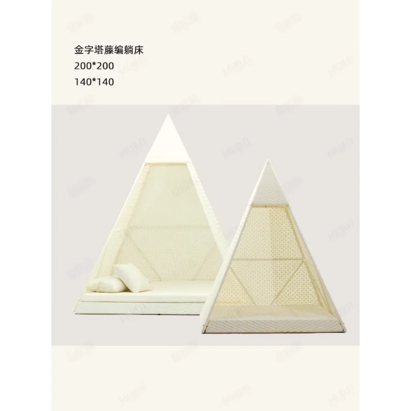 Уличный шезлонг Пирамида из ротанга Балкон Открытый тент Двор Курорт