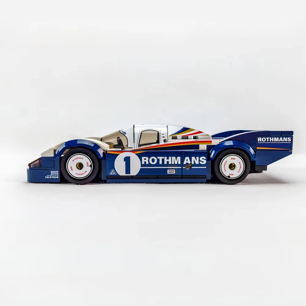 Фото НОВЫЙ MOC-114466 Скорость ​ ​ Модель гоночного автомобиля 956 1982 Le Mans, строительный блок, городской модульный автомобиль в сборе, сделай сам, детская игрушка, подарок для мальчика №4