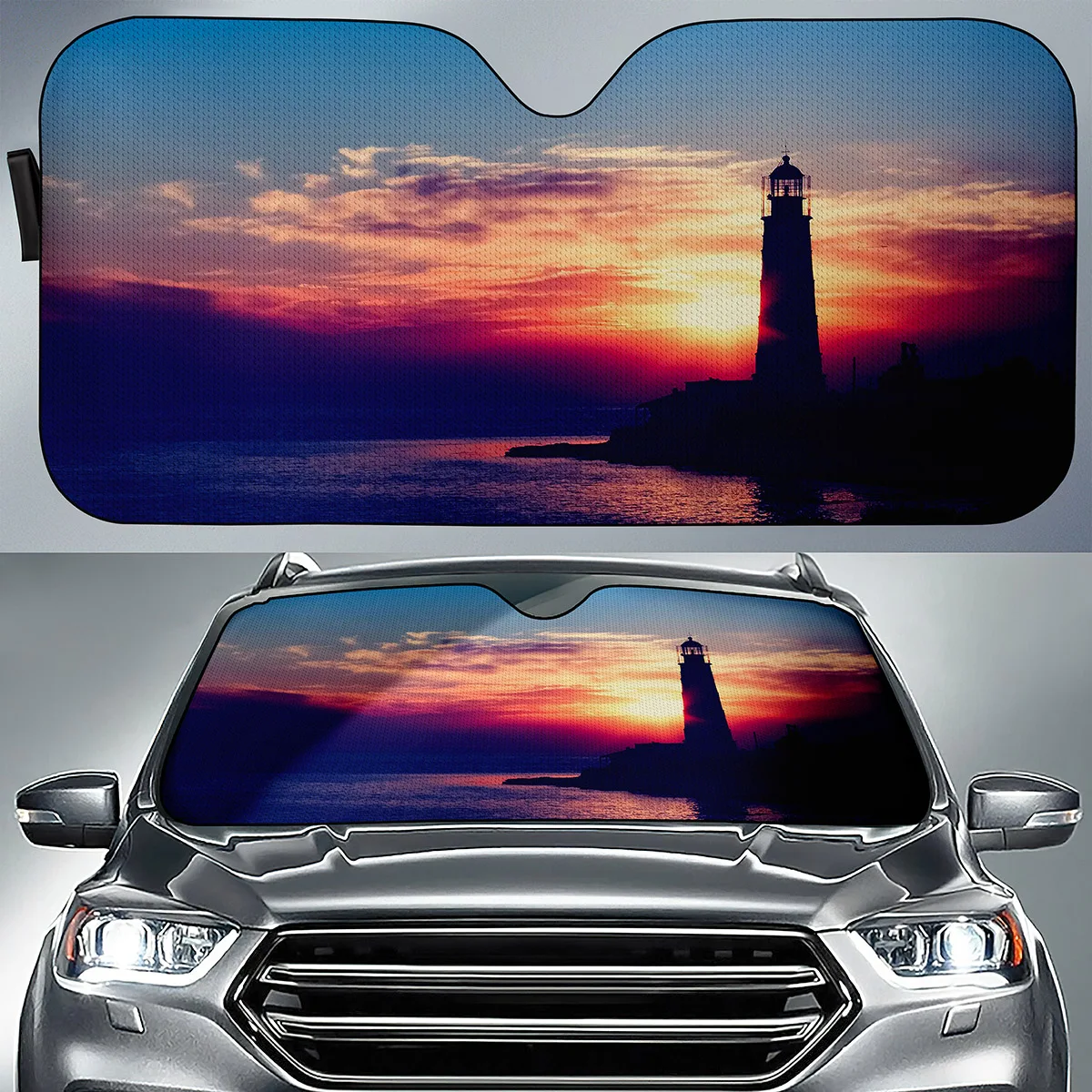 

Солнцезащитный козырек для лобового стекла, с принтом