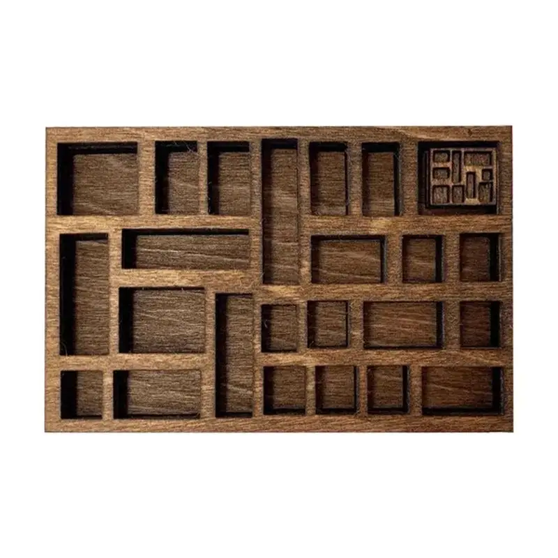 

Стеллаж Knick Knack, миниатюрный ящик для теней в деревенском стиле, Стеллаж с 25 отделениями, настенный стеллаж, стеллаж для декора фермерского дома