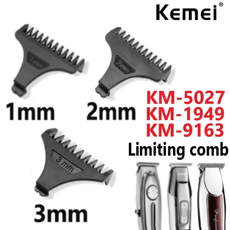 3Pcs 1/2/3mm Universal Hair Clipper Limit Combs Guide Guard Attachment Size Barber Replacement For Electric Hair Clipper Shaver