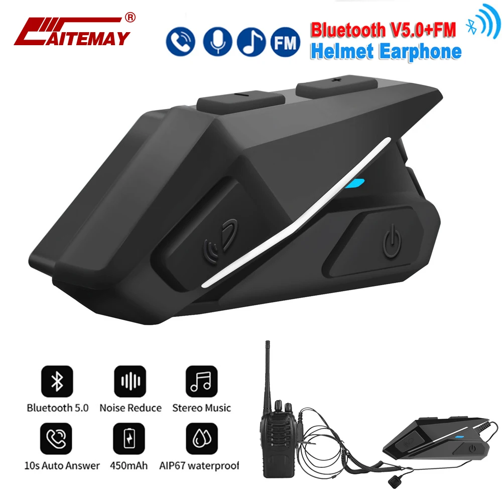 

Bluetooth Helmet 5.0 Headset Wireless Handsfree Stereo Earphone Motorcycle Helmet Headphones Speaker Support FM