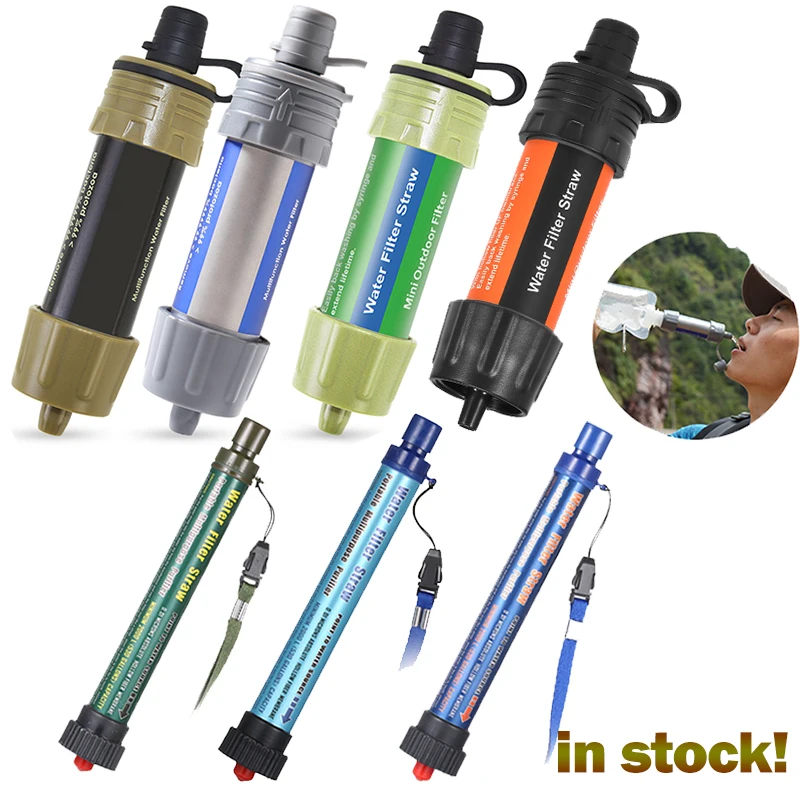 

Outdoor Water Filter Straw Water Purifier Filtration System Bottom Thread Ultrafiltration Film Camping Emergency Survival Tools