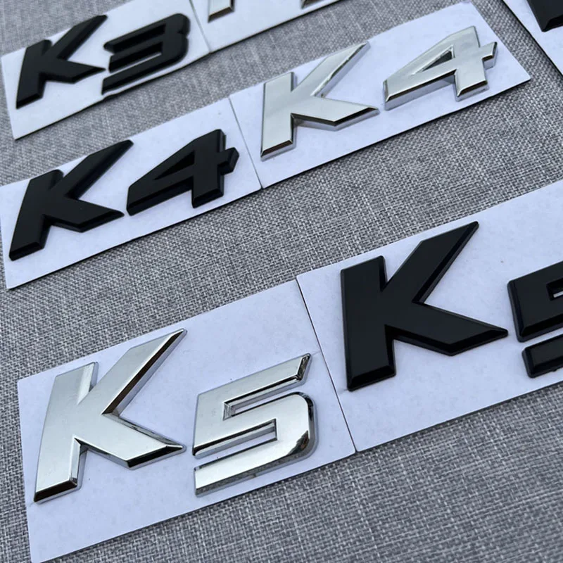 Черный хром 3D ABS Kia Logo Наклейка для кузова автомобиля Тип цементного клея Не