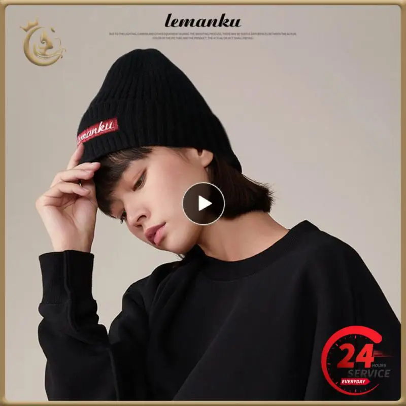

1~10PCS New Knitted Hat Cotton Candy Color Fashion Women Men Winter Warm Beanies Hat Outdoor Warm Cap