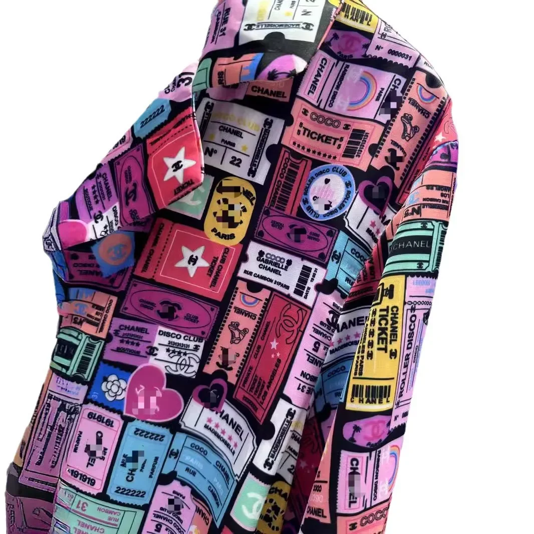 Overstock модный французский бренд с прямой струйной печатью винтажный стиль одежда