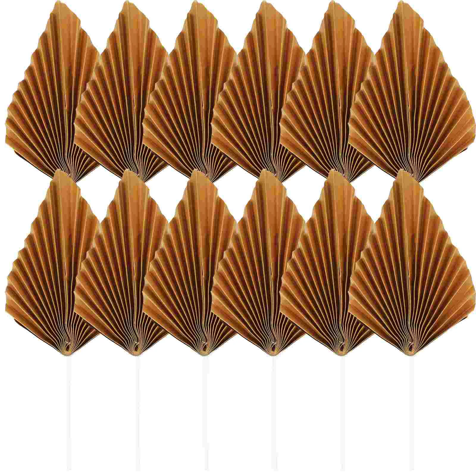 

Toppers Cupcake Palm Party Decor Cake Holiday Favors Folding Topper Cupcakes Wedding Dessert Birthday Leaves Decorative Leaf