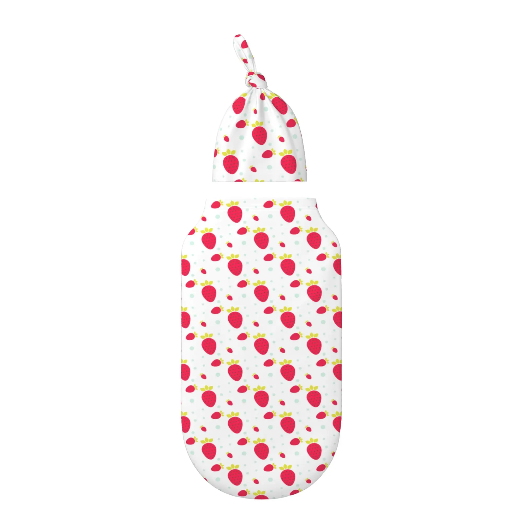

Strawberry Pink Seamless Baby Swaddle Blanket for Newborn Unisex Soft Adjustable Swaddle Wrap