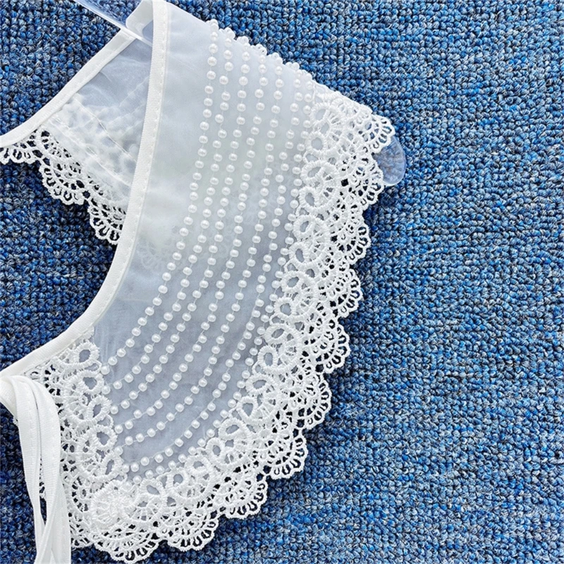 

False Collar Sweater Dickey Collar Venise LaceUp Neckline Detachable Collar