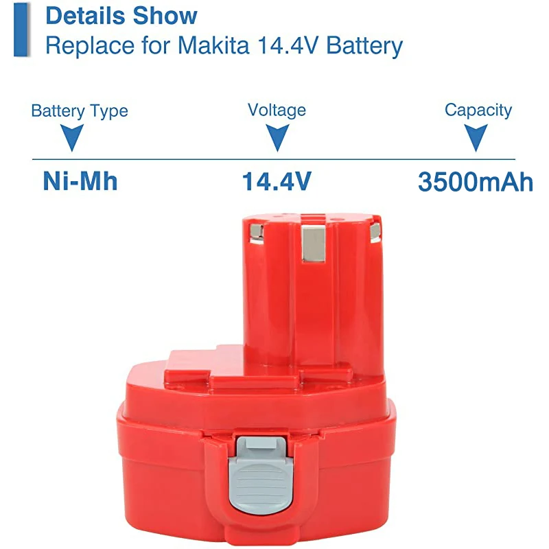 Аккумуляторная батарея PA14 14 4 В 3500 мАч для Makita 1420 1422 1433 1434 1435 6228D 6281D 6280D 1051D 6233D |
