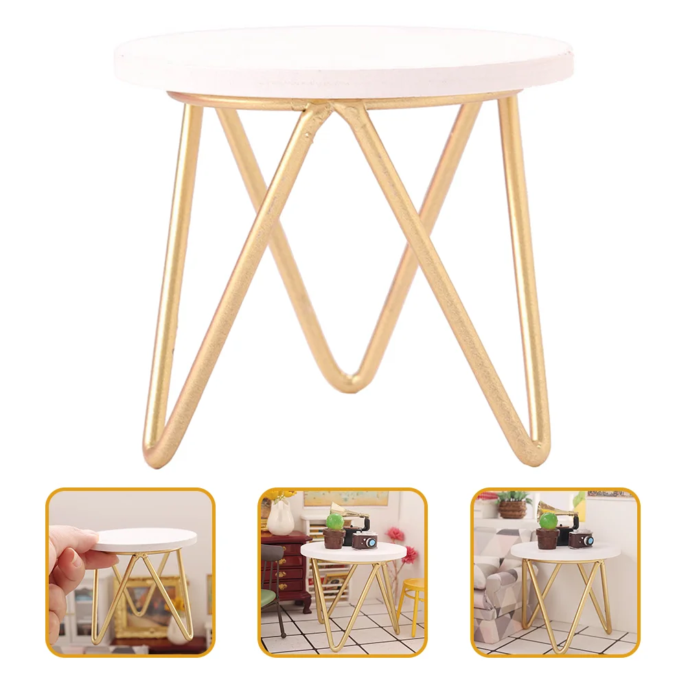 

Mini Side Table Miniature Furniture Side Table Round Table Tiny House Nightstand Decor Mini House Table Wooden Furniture Toy