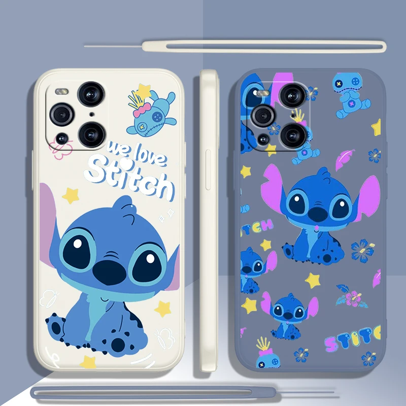 Мультяшный Стич ангел для OPPO Reno 9 8 7 6 5 4 F21 Find 3 2 4G 5G Pro SE Z Lite X Neo жидкая веревка