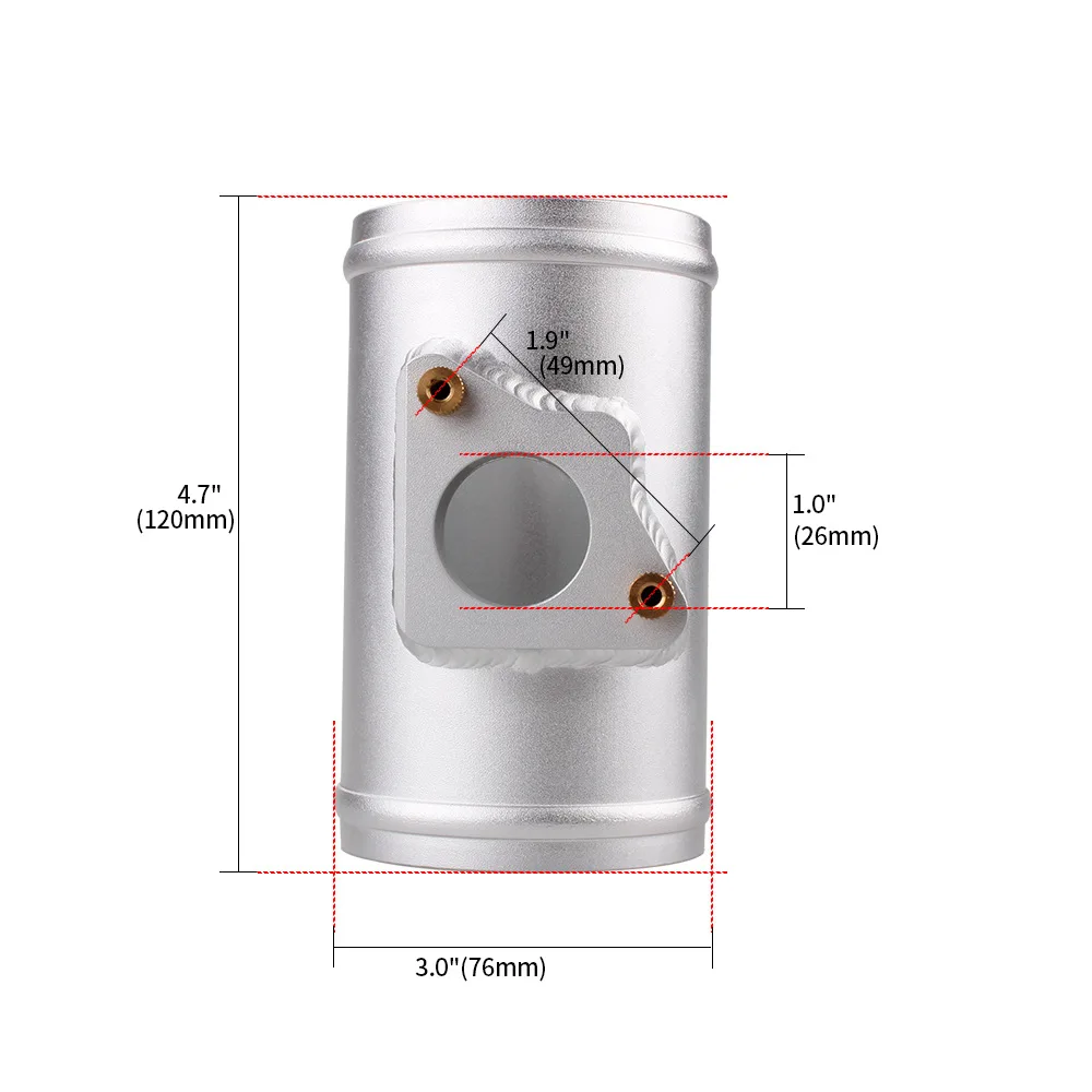 

76 мм/70 мм/63 мм адаптер датчика расхода воздуха, крепление впускного счетчика, адаптер воздушного потока для TOYOTA MAZDA 6 для SUBARU SUZUK MAF005