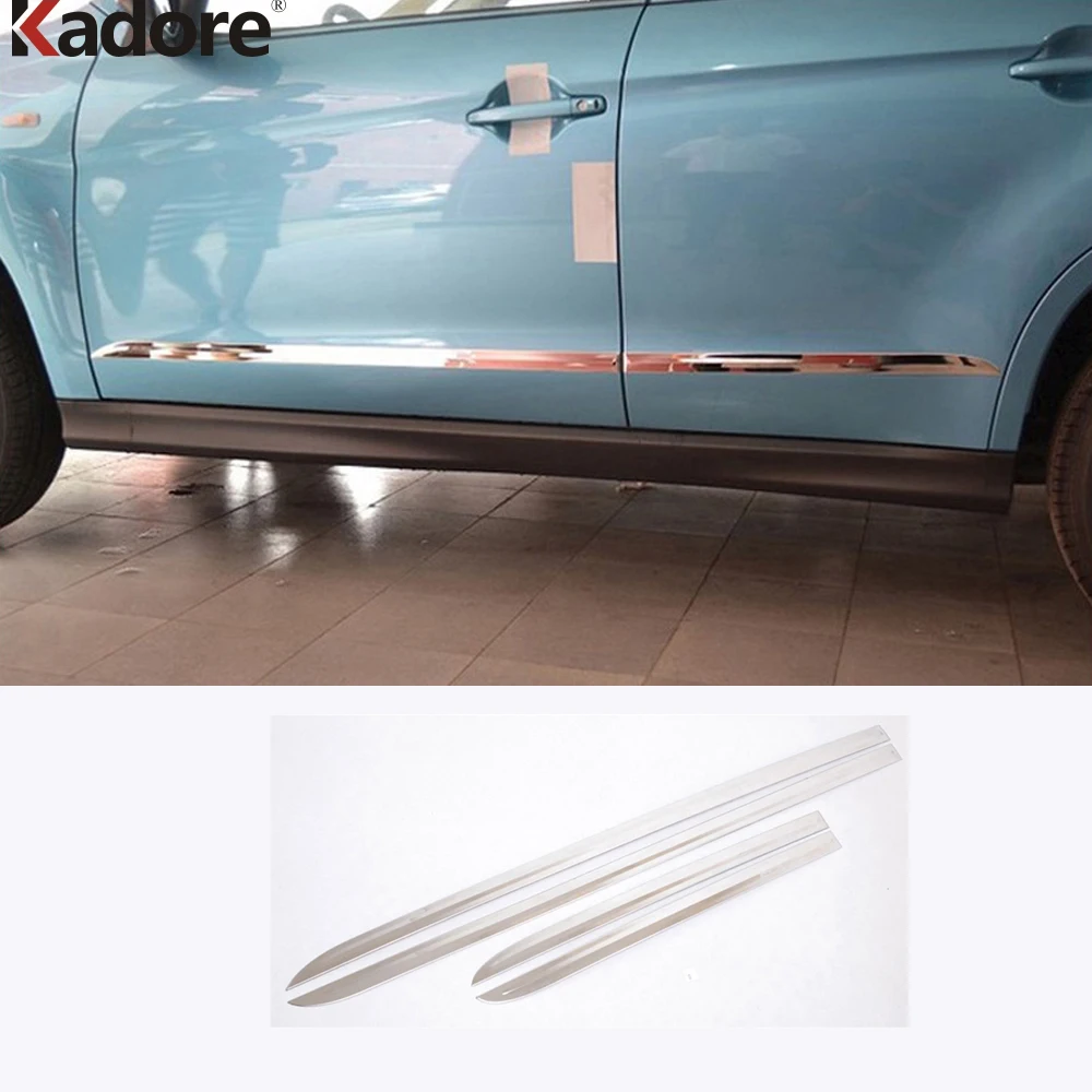 

Для Mitsubishi ASX RVR Outlander Sport 2013-2016 2017 2018 нержавеющая сталь Боковая дверь Молдинг полоса крышка отделка Аксессуары