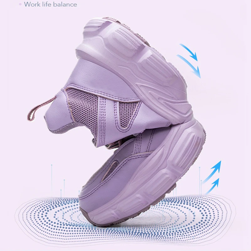 Waliantile Elegant Lady Safety Shoes Sneakers Super Light Daily Work Footwear Puncture Proof Steel Toe Women Indestructible Shoe