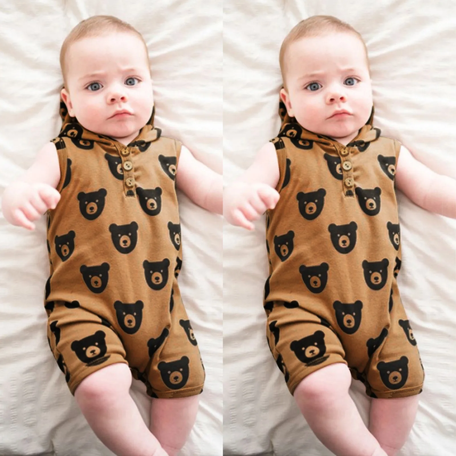 

Детский комбинезон без рукавов, на возраст 0-18 месяцев