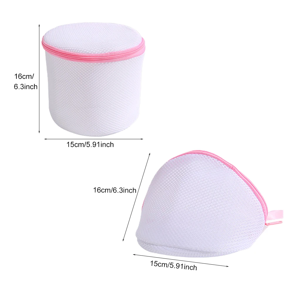 

4pcs/set Fine Mesh Bra Washing Bag Clothes Laundry With Zipper Cleaning Protection Socks Home Polyester Practical Travel