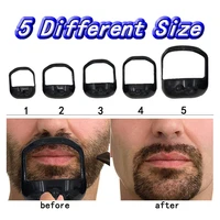 new 5 pcs men tool template guide design mustache beard goatee shaving shaper style beard comb perfect shape transparent styling
