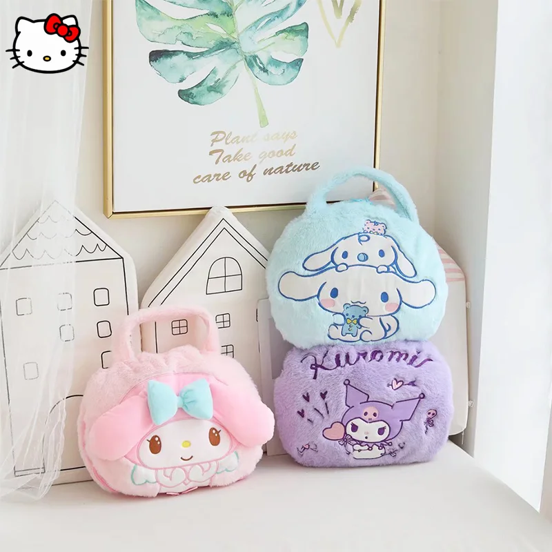 

Sanrio Kawaii Anime Kuromi Nap Blanket Cinnamoroll My Melody Home Small Throw Blanket Portable Office Pillow Blanket 2-In-1 Gift