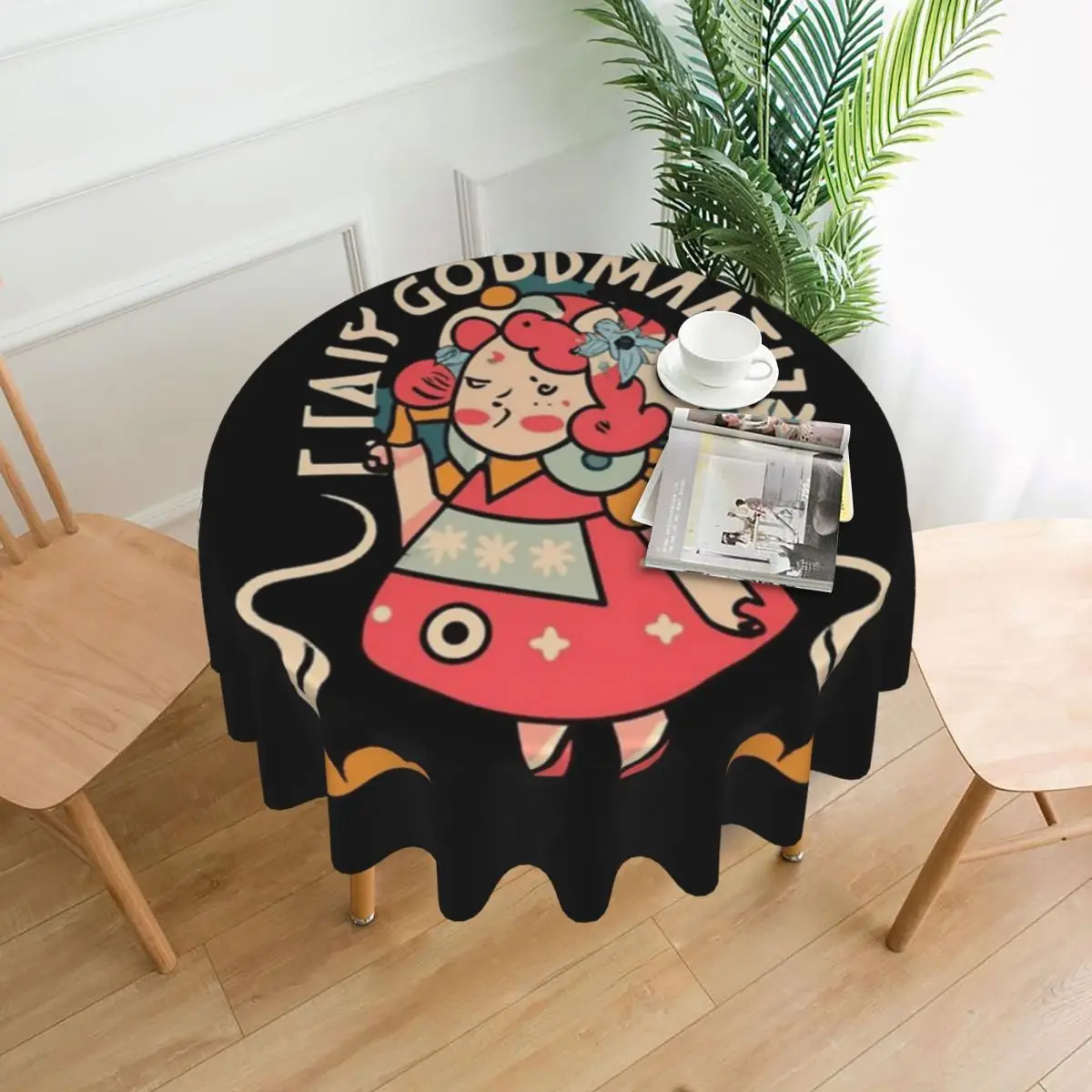 

Скатерть Фея крестная, 60 дюймов, диаметр 152 см, мягкая декоративная кайма, отличный подарок