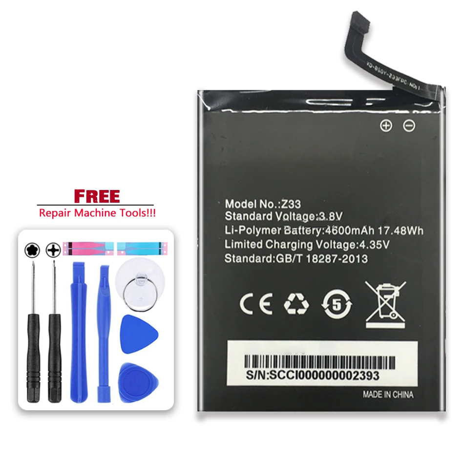 

Replacement Battery 4600mAh For HOMTOM Zoji Z33 Mobile Phone