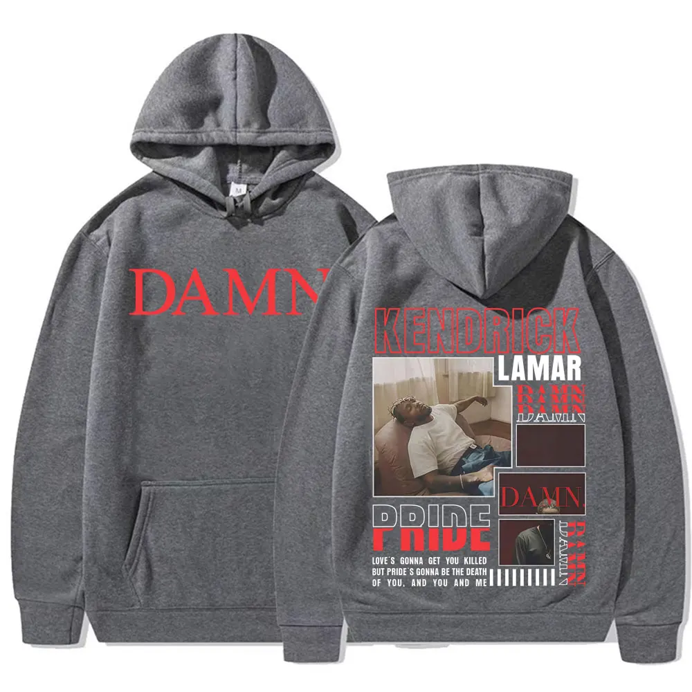 Фото Рэпер Kendrick Lamar Damn, обложка альбома, толстовки с принтом, мужские модные уличные толстовки в стиле хип-хоп, повседневная толстовка большого размера высокого качества №3