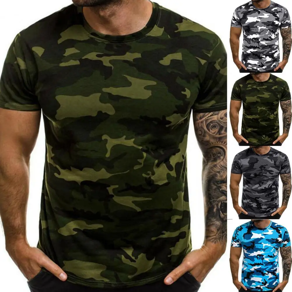 

Summer Top Round Necks Short Sleeve Leisure Handsome Men Top Men T-shirt for Dating