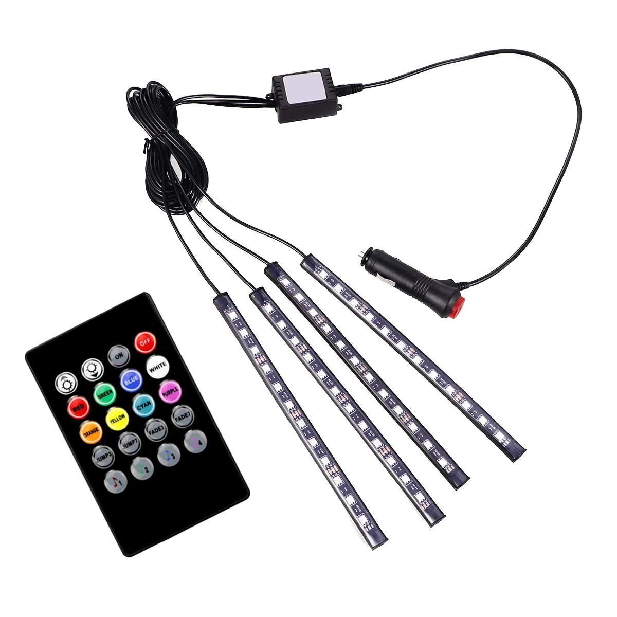 

1PC Durable Beautiful Colorful Remote Phone Control Car Sole Lamp Car Atmosphere Lamp LED Car Lamp for Car