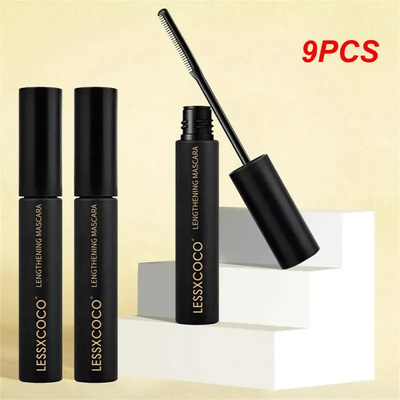 

9PCS Curling Mascara Curly Slender Repair Strong Deep Nourishment No Caking Long-lasting Mascara Shiny Dense Smooth Mascara