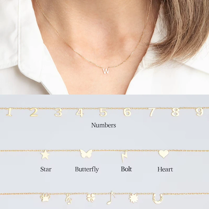 

Модное крошечное ожерелье с инициалом золотого и серебряного цвета, с буквами, с одним именем, чокер, ожерелье для женщин, кулон, ювелирные и...