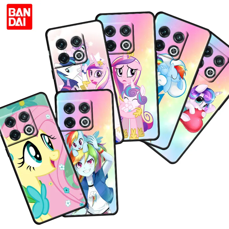 

My Little Pony Horse Anime Case for Oneplus 9 10 Pro 8 8T 9R Nord 2 N100 N10 CE N200 5G Matte Silicone Phone Cover Luxury Black