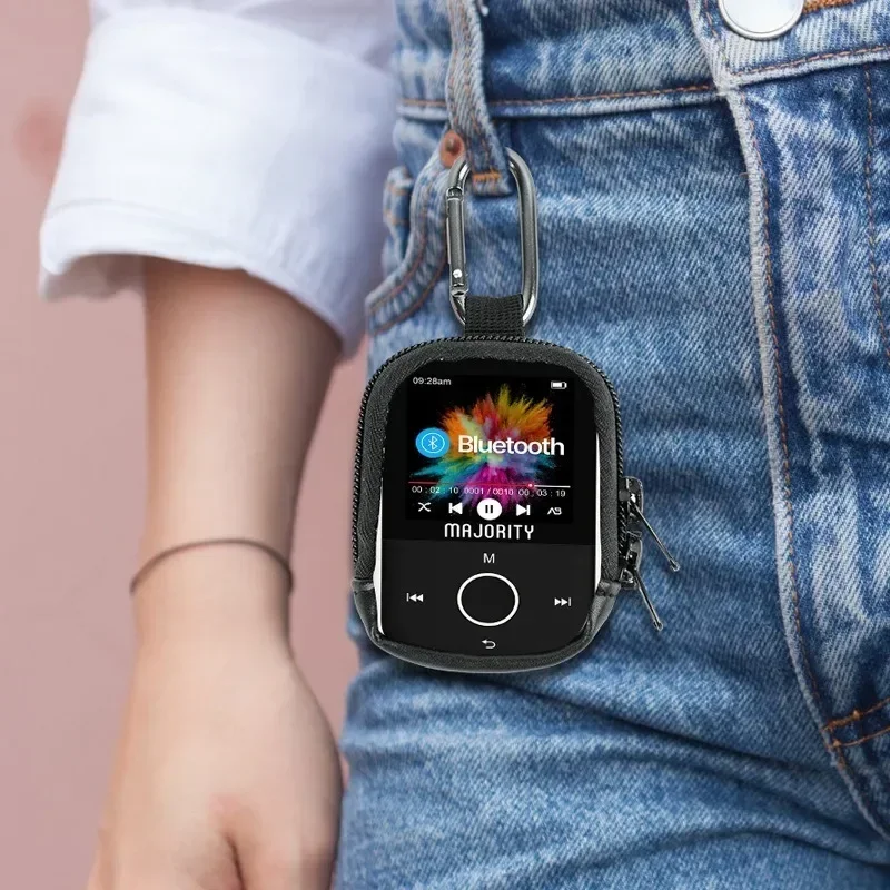 Прочная сумка для хранения MP3 чехол переноски музыкального плеера карабин защита