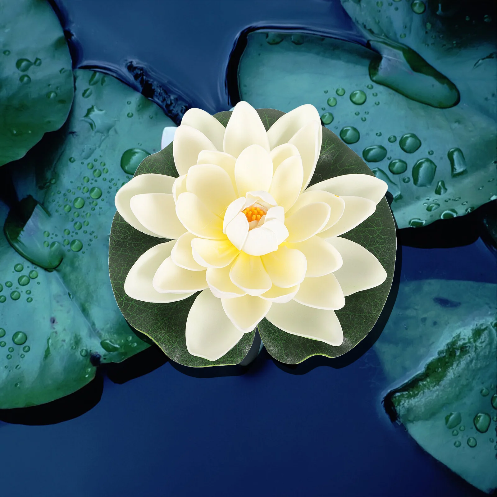 

The Flowers Fake Lily Artificial Simulation Pond Floating Aquarium Landscape Decor