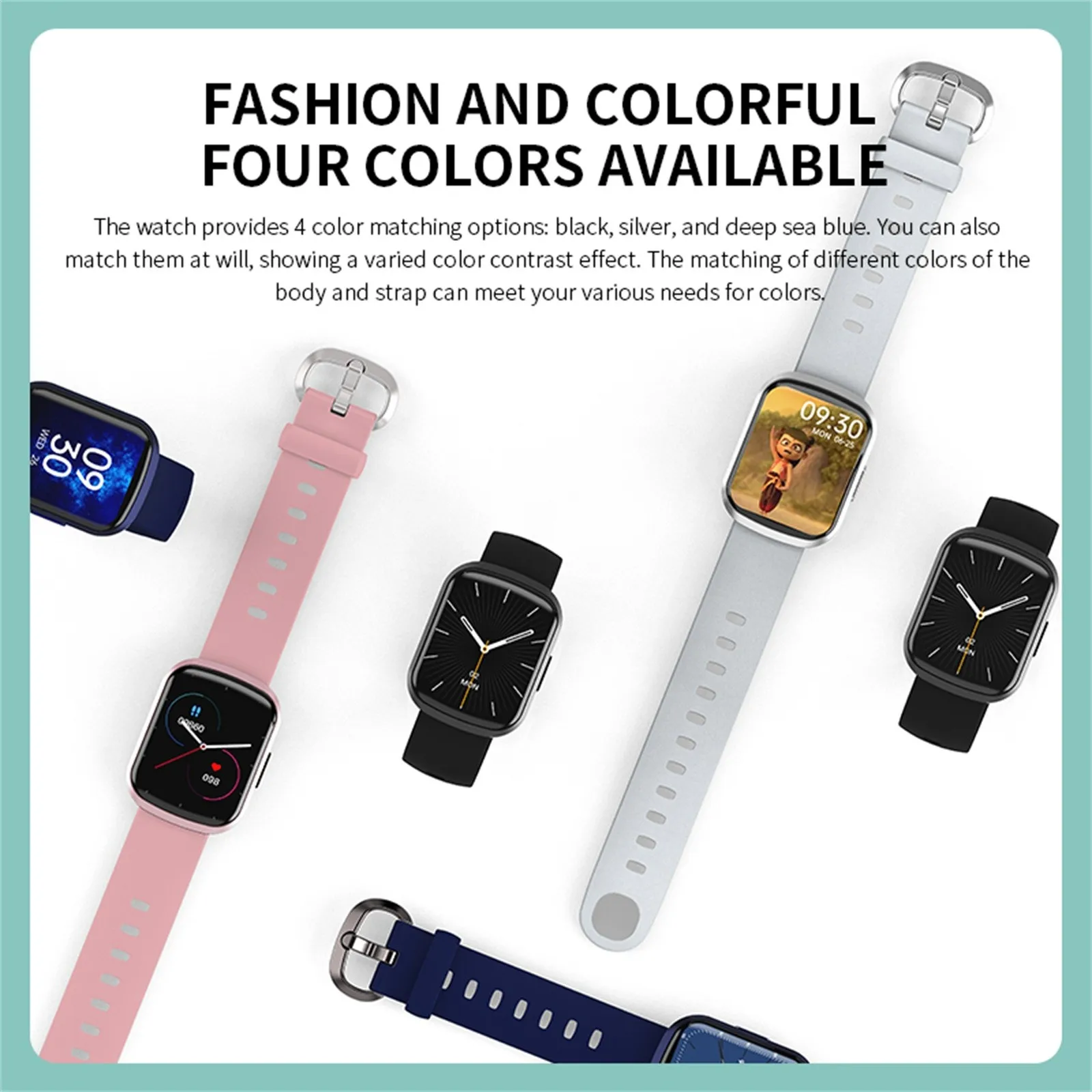 New HW13 Smart Watch Men Women 1.57“Full Screen Touch Smart Clock Heart Rate Fitness Band Waterproof Smartwatch For Android IOS