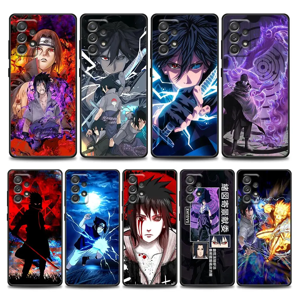 

Japanese Anime Naruto Uchiha Sasuke Phone Case for Samsung A01 A02 S A03s A11 A12 A21s A32 A41 A72 A52s 5G A91 S Soft Silicone