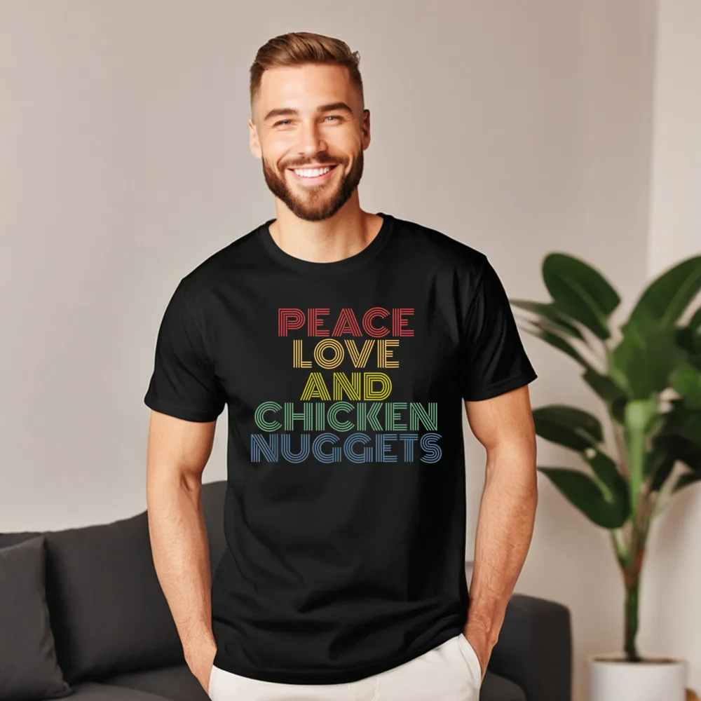 Мужские футболки Normal Peace ove And Chicken Nuggets со скидкой рождественские топы и с