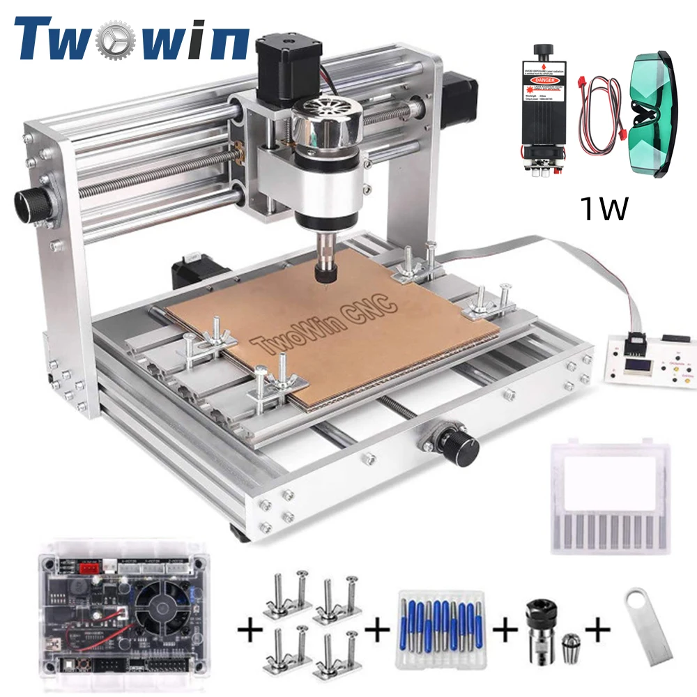 3018 Pro MAX CNC Laser Engraver GRBL Control with 200W Spindle 3-Axis PCB Milling Machine Metal Engraving Machine Wood Router