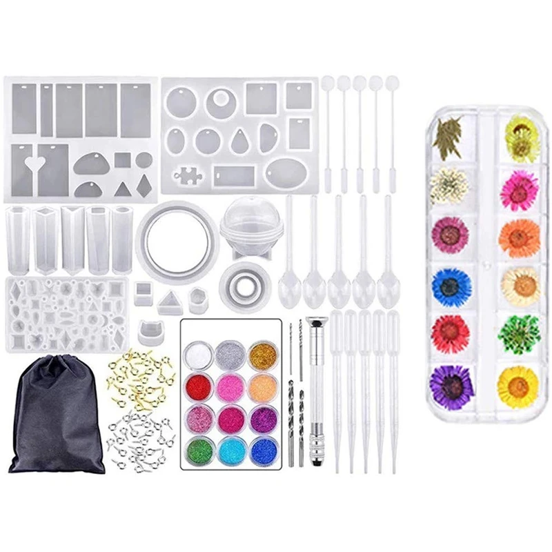 

Набор формочек для украшений «сделай сам», комплект для изготовления ювелирных изделий из эпоксидного клея, набор силиконовых формочек для...