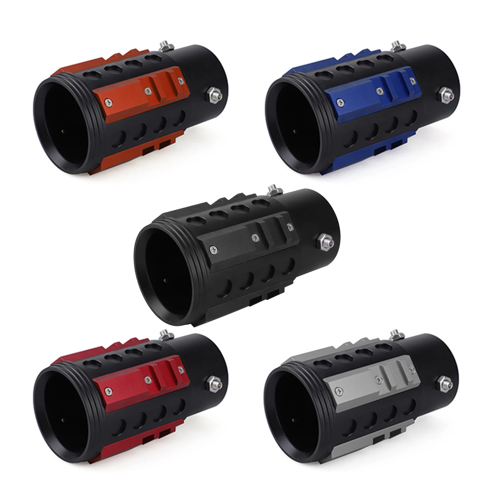 

38mm-63mm Universal Fitment Car Styling Tail Throat Aluminum Car Rear Round Exhaust Pipe Tail Tip Pipe Industrial Style