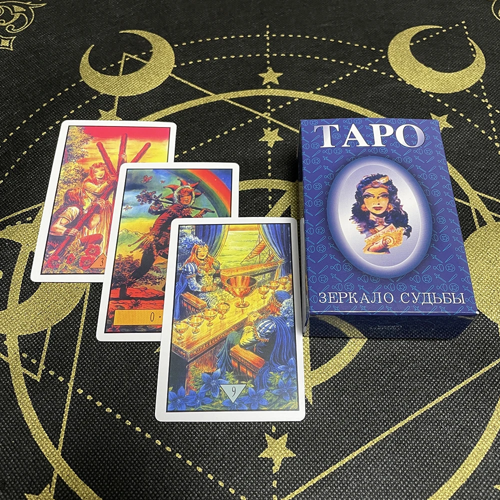 Tarot Cards Book in Russian Language Boardgame Astrology Divination Fate Live Games Guidebook Oracle Board Games Russian