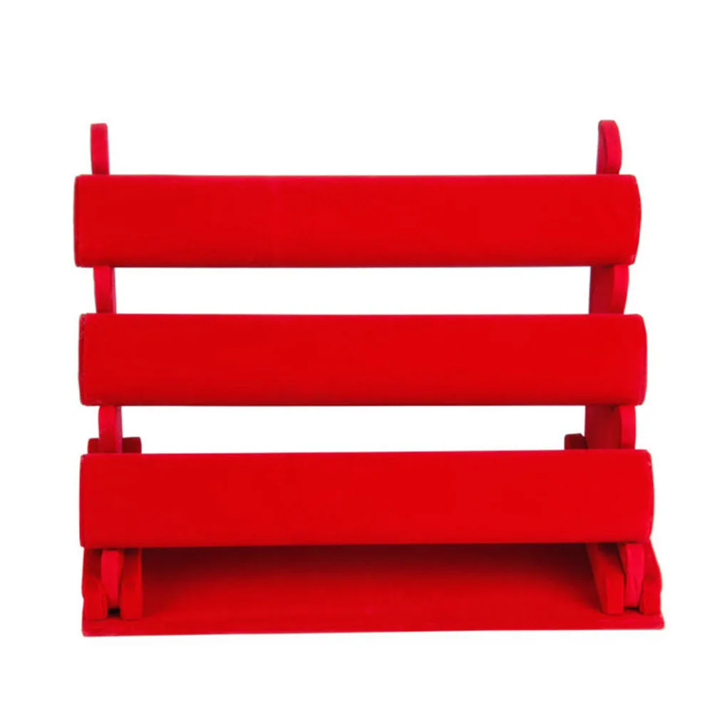 

Display Stand Ring Wood Organizer Showcase Rack Holder Large Space Ornaments