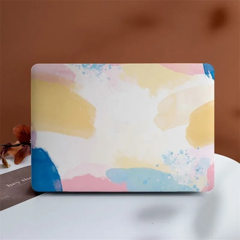 

Colorful Watercolor Painting for Macbook Air 13 Case Pastel M1 2020 A2337 A2179 Leaf 13.3 Inch A1932 A1466 Gradient Color Cover