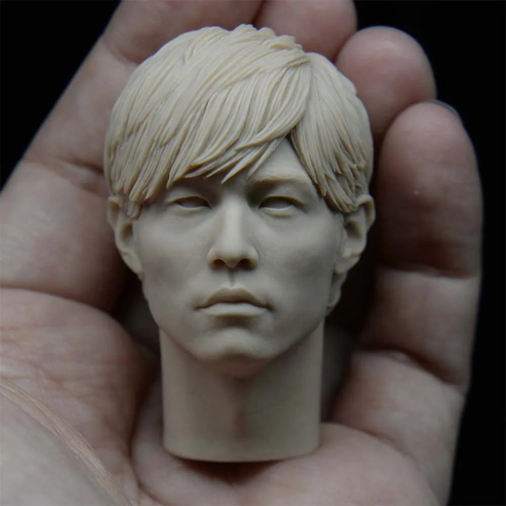 

Jay Chou Male Head Carving Sculpt Asia Star Actor DOll UNpainted Game Model 1/6 Scale Action Figure Soldier Body Toys
